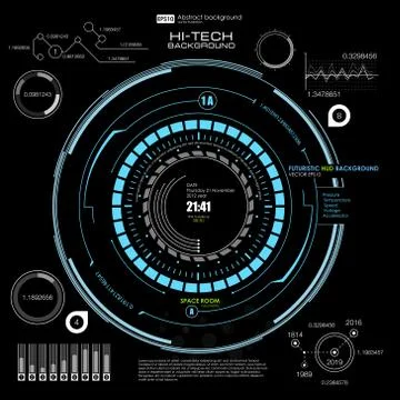HUD background outer space. infographic elements. futuristic user interface Stock Illustration