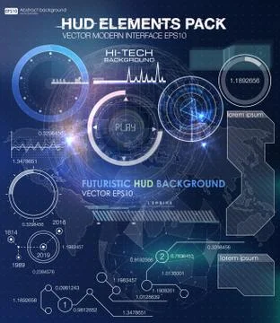 HUD background outer space. infographic elements. futuristic user interface. イラスト素材