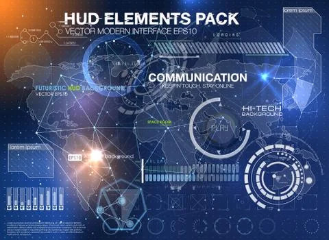 HUD background outer space. infographic elements. futuristic user interface.  Stock Illustration