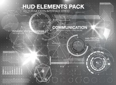 HUD background outer space. infographic elements. futuristic user interface. 스톡 일러스트