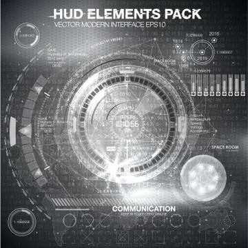 HUD background outer space. infographic elements. futuristic user interface. Stock Illustration