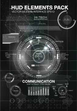 HUD background outer space. infographic elements. futuristic user interface. Stock Illustration