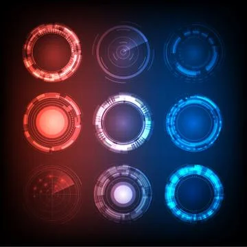 HUD background set 스톡 일러스트