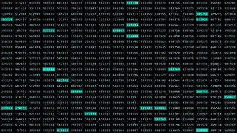 HUD Binary Computer Coding Hacker Screen Number Stock Footage 158004894