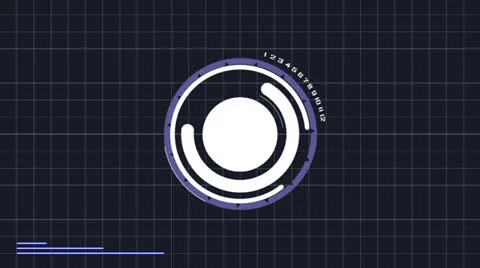 HUD blue Stock Footage 24977347