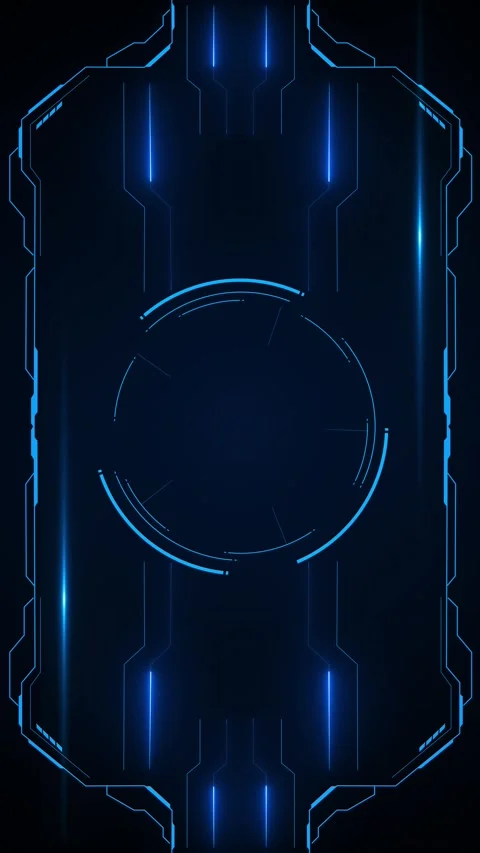HUD Blue Futuristic Elements Virtual Technology Future Frame Background Stock Footage 312192040