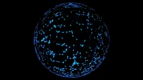 HUD Blue Sphere Stock Footage 76421722