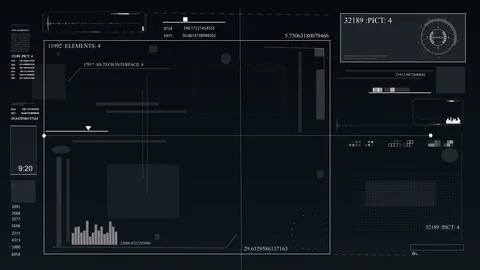 HUD for a business application. Futuristic user interface of the virtual Stock-Footage 85111342