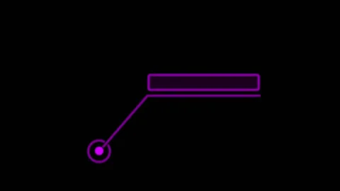 Hud callout rectangle text box animation. Simple HUD elements rectangle frame li Vídeos de archivo 330730206