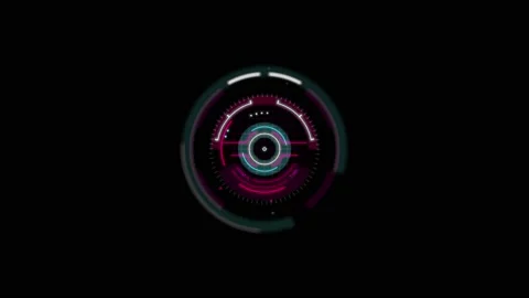 HUD circle 3 Stock Footage 221892958