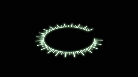 HUD Circle 3D Speedometer Bold X60 Degrees 3 Green Animation Loop Stock Footage 238356923