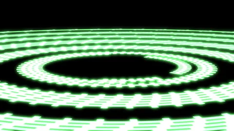 HUD Circle 3D Speedometer Bold X80 Degrees Green Animation Loop Stock Footage 242059104