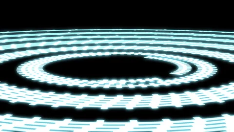 HUD Circle 3D Speedometer Bold X80 Degrees Blue Animation Loop Stock Footage 265895090