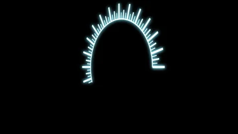 HUD Circle 3D Speedometer Bold Y50 Degrees S Blue Animation Loop Stock Footage 334190239