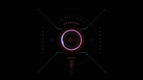 HUD circle 57 Stock Footage 209515845