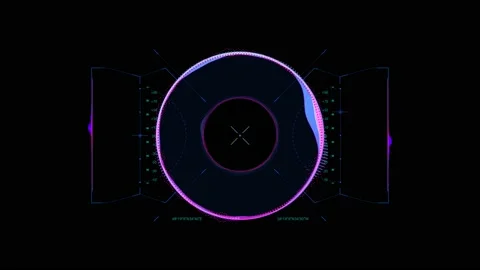 HUD circle 64 Stock Footage 209515959