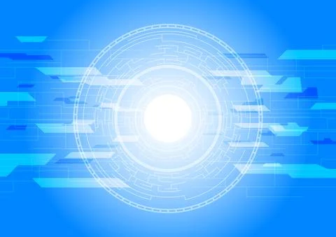 Hud circle. Abstract hi-tech blue background. Futuristic interface. Virtual r Stock Illustration