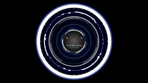 HUD Circle burst Stock Footage 69295237