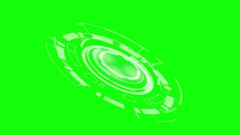 HUD circle futuristic interfaces.4K (Chroma key) Stock Footage 249250811