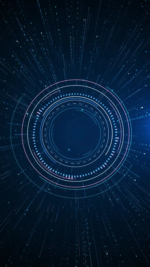 HUD circle glowing Blue light tech system innovation concept Futuristic Stock Footage 312177724