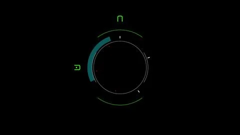 HUD circle interfaces, futuristic display, loading target, intro. 3D animatio Stock Illustration