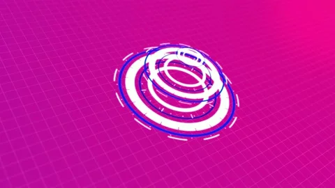 HUD circle interfaces, Hi-tech futuristic display, Hologram button, Loading,targ Stock Footage 157937948