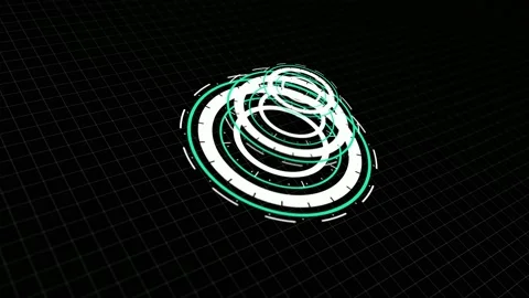 HUD circle interfaces, Hi-tech futuristic display, Hologram button, Loading,targ Stock Footage 157938009