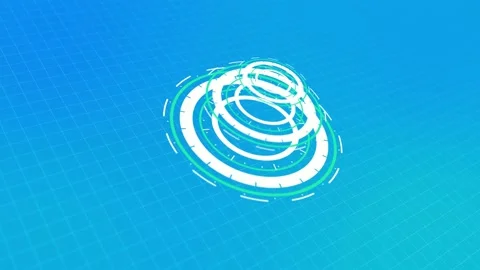 HUD circle interfaces, Hi-tech futuristic display, Hologram button, Loading,targ Stock Footage 157938011