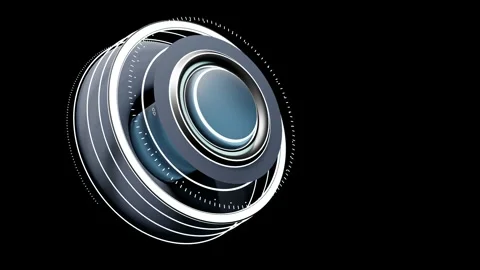 HUD circle interfaces. Hi-tech futuristic display or Hologram button.  Stock Footage 199736400