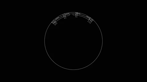 HUD circle interfaces, Hi-tech futuristic display, Hologram button Stock Footage 203941161