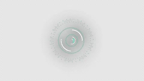 HUD circle interfaces, Hi-tech futuristic display, Hologram button, Loading.. Stock Footage 242379515