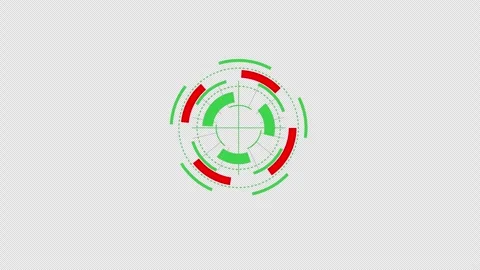 HUD circle interfaces, Hi-tech futuristic display, Hologram button, Loading.. Stock Footage 242380723
