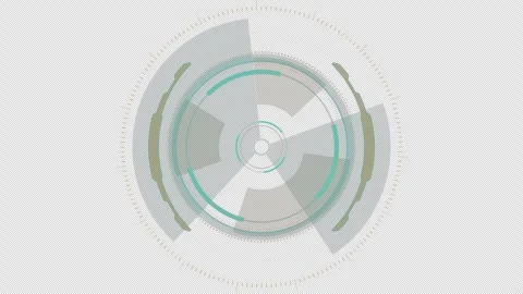 HUD circle interfaces, Hi-tech futuristic display, Hologram button, Loading.. Stock Footage 252520523