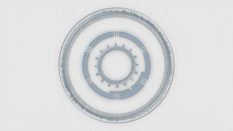 HUD circle interfaces, Hi-tech futuristic display, Hologram button, Loading.. Stock Footage 252548071