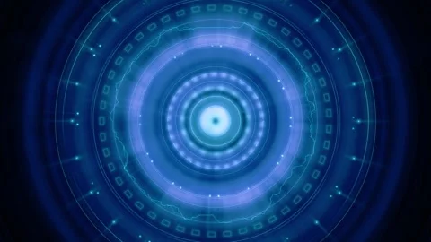 HUD circle interfaces, Hi-tech futuristic display, Hologram button, Loading.. Stock Footage 252548101
