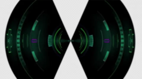 HUD circle interfaces, Hi-tech futuristic display, Hologram button, Loading.. Stock Footage 252548679