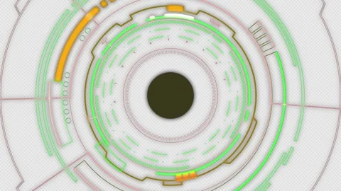HUD circle interfaces, Hi-tech futuristic display, Hologram button, Loading.. Stock Footage 252563080
