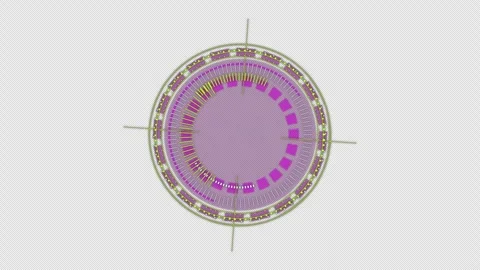 HUD circle interfaces, Hi-tech futuristic display, Hologram button, Loading.. Stock Footage 252563127