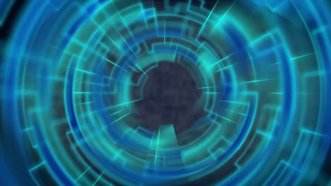 Hud circle interfaces moving Video stock 88280247