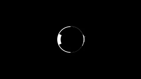 HUD Circle Loading Animation on Black Sc... | Stock Video | Pond5
