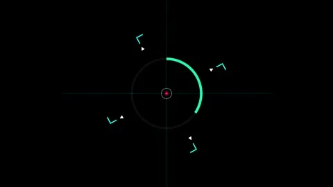 HUD circle loading animation graphic Stock Footage 346470498