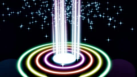 HUD circle neon circles tech bg able to loop endless Stock Footage 335617698