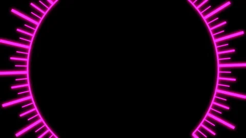 HUD Circle Speedometer Bold L Red Animation Loop Stock Footage 243241913