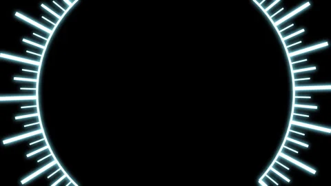 HUD Circle Speedometer Bold L Blue Animation Loop Stock Footage 285008543