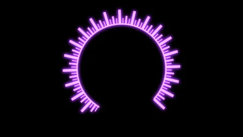 HUD Circle Speedometer Bold S Purple Animation Loop Stock Footage 244438736