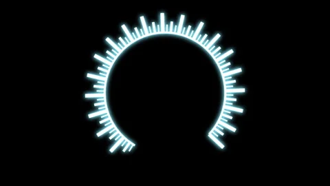 HUD Circle Speedometer Bold S Blue Animation Loop Stock Footage 296481711