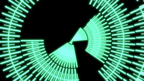 HUD Circle Speedometer L Green Animation Loop Stock Footage 295038540