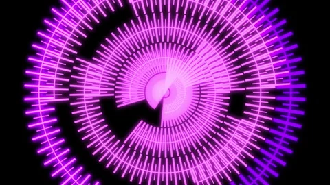 HUD Circle Speedometer Purple Animation Loop Stock Footage 273881582