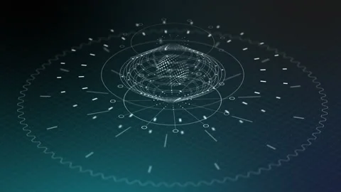 HUD Circle Sphere Animate On Stock Footage 156002932