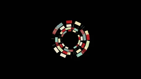 HUD Circle User interface on black background Stock Footage 227288296